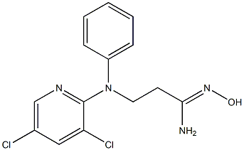 3-[(3,5-dichloropyridin-2-yl)(phenyl)amino]-N'-hydroxypropanimidamide Structure