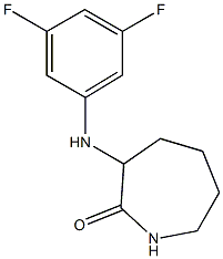 3-[(3,5-difluorophenyl)amino]azepan-2-one Structure