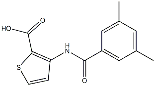 3-[(3,5-dimethylbenzoyl)amino]thiophene-2-carboxylic acid 化学構造式