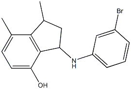 3-[(3-bromophenyl)amino]-1,7-dimethyl-2,3-dihydro-1H-inden-4-ol