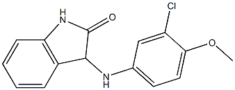 3-[(3-chloro-4-methoxyphenyl)amino]-2,3-dihydro-1H-indol-2-one Struktur