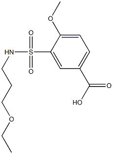 3-[(3-ethoxypropyl)sulfamoyl]-4-methoxybenzoic acid 化学構造式