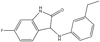 3-[(3-ethylphenyl)amino]-6-fluoro-2,3-dihydro-1H-indol-2-one,,结构式