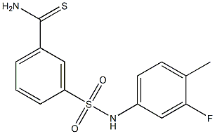 3-[(3-fluoro-4-methylphenyl)sulfamoyl]benzene-1-carbothioamide,,结构式