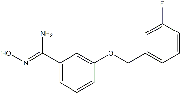 3-[(3-fluorobenzyl)oxy]-N'-hydroxybenzenecarboximidamide Structure