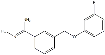 3-[(3-fluorophenoxy)methyl]-N'-hydroxybenzenecarboximidamide Struktur