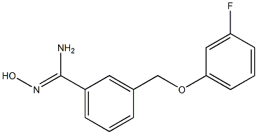 3-[(3-fluorophenoxy)methyl]-N'-hydroxybenzenecarboximidamide,,结构式