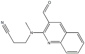 3-[(3-formylquinolin-2-yl)(methyl)amino]propanenitrile 化学構造式