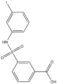 3-[(3-iodophenyl)sulfamoyl]benzoic acid,,结构式