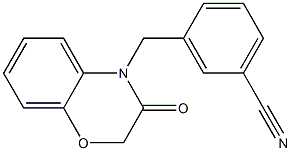 3-[(3-oxo-2,3-dihydro-4H-1,4-benzoxazin-4-yl)methyl]benzonitrile 化学構造式