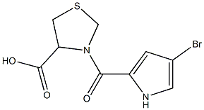 3-[(4-bromo-1H-pyrrol-2-yl)carbonyl]-1,3-thiazolidine-4-carboxylic acid Struktur