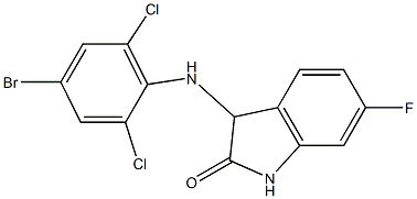 3-[(4-bromo-2,6-dichlorophenyl)amino]-6-fluoro-2,3-dihydro-1H-indol-2-one