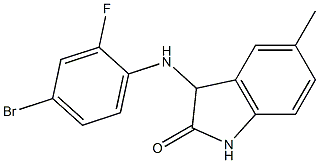 3-[(4-bromo-2-fluorophenyl)amino]-5-methyl-2,3-dihydro-1H-indol-2-one