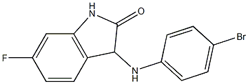 3-[(4-bromophenyl)amino]-6-fluoro-2,3-dihydro-1H-indol-2-one Struktur