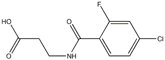 3-[(4-chloro-2-fluorophenyl)formamido]propanoic acid 化学構造式