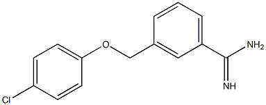 3-[(4-chlorophenoxy)methyl]benzenecarboximidamide,,结构式