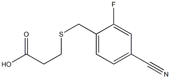 3-[(4-cyano-2-fluorobenzyl)thio]propanoic acid Struktur