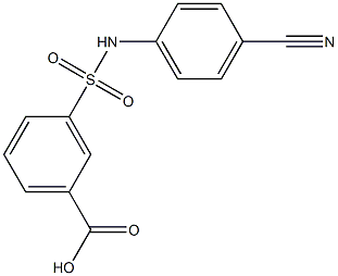 3-[(4-cyanophenyl)sulfamoyl]benzoic acid Structure
