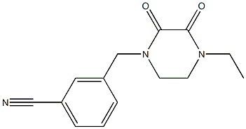 3-[(4-ethyl-2,3-dioxopiperazin-1-yl)methyl]benzonitrile 化学構造式