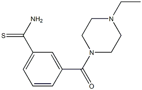 3-[(4-ethylpiperazin-1-yl)carbonyl]benzenecarbothioamide Struktur