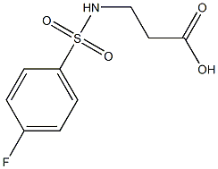 3-[(4-fluorobenzene)sulfonamido]propanoic acid,,结构式