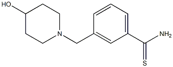 3-[(4-hydroxypiperidin-1-yl)methyl]benzenecarbothioamide Structure