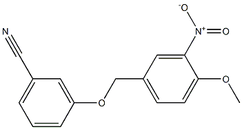 3-[(4-methoxy-3-nitrophenyl)methoxy]benzonitrile Struktur