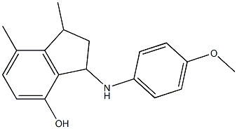 3-[(4-methoxyphenyl)amino]-1,7-dimethyl-2,3-dihydro-1H-inden-4-ol Structure