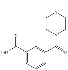 3-[(4-methylpiperazin-1-yl)carbonyl]benzenecarbothioamide 结构式