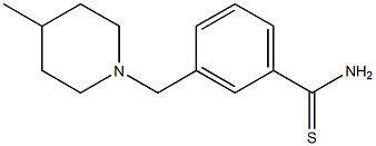 3-[(4-methylpiperidin-1-yl)methyl]benzenecarbothioamide Structure