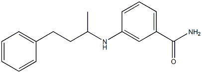 3-[(4-phenylbutan-2-yl)amino]benzamide 结构式