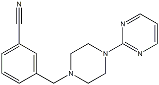 3-[(4-pyrimidin-2-ylpiperazin-1-yl)methyl]benzonitrile 结构式