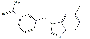 3-[(5,6-dimethyl-1H-benzimidazol-1-yl)methyl]benzenecarboximidamide