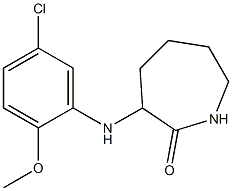 3-[(5-chloro-2-methoxyphenyl)amino]azepan-2-one,,结构式
