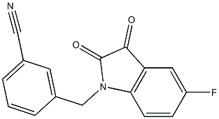 3-[(5-fluoro-2,3-dioxo-2,3-dihydro-1H-indol-1-yl)methyl]benzonitrile,,结构式