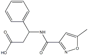 3-[(5-methyl-1,2-oxazol-3-yl)formamido]-3-phenylpropanoic acid Struktur