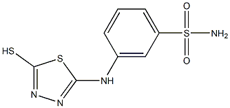 3-[(5-sulfanyl-1,3,4-thiadiazol-2-yl)amino]benzene-1-sulfonamide Structure