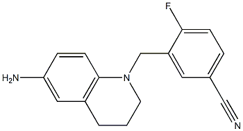 3-[(6-amino-1,2,3,4-tetrahydroquinolin-1-yl)methyl]-4-fluorobenzonitrile