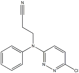 3-[(6-chloropyridazin-3-yl)(phenyl)amino]propanenitrile,,结构式