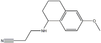 3-[(6-methoxy-1,2,3,4-tetrahydronaphthalen-1-yl)amino]propanenitrile 结构式