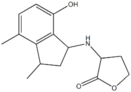 3-[(7-hydroxy-3,4-dimethyl-2,3-dihydro-1H-inden-1-yl)amino]oxolan-2-one Structure