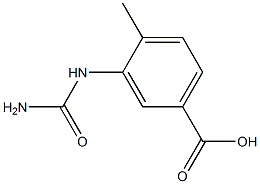 3-[(aminocarbonyl)amino]-4-methylbenzoic acid Structure