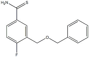 3-[(benzyloxy)methyl]-4-fluorobenzenecarbothioamide,,结构式