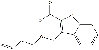 3-[(but-3-en-1-yloxy)methyl]-1-benzofuran-2-carboxylic acid 化学構造式