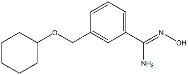 3-[(cyclohexyloxy)methyl]-N'-hydroxybenzenecarboximidamide,,结构式