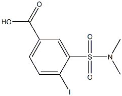 3-[(dimethylamino)sulfonyl]-4-iodobenzoic acid 化学構造式