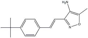 3-[(E)-2-(4-tert-butylphenyl)vinyl]-5-methylisoxazol-4-amine,,结构式