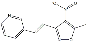 3-[(E)-2-(5-methyl-4-nitroisoxazol-3-yl)vinyl]pyridine 化学構造式