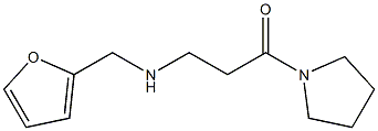 3-[(furan-2-ylmethyl)amino]-1-(pyrrolidin-1-yl)propan-1-one 化学構造式