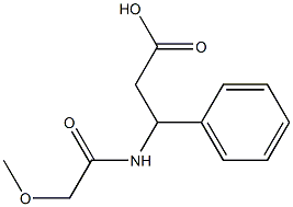 3-[(methoxyacetyl)amino]-3-phenylpropanoic acid 化学構造式